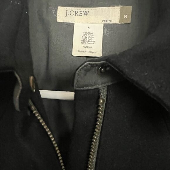 J. Crew Wool Blend Black Jacket - Picture 5 of 7